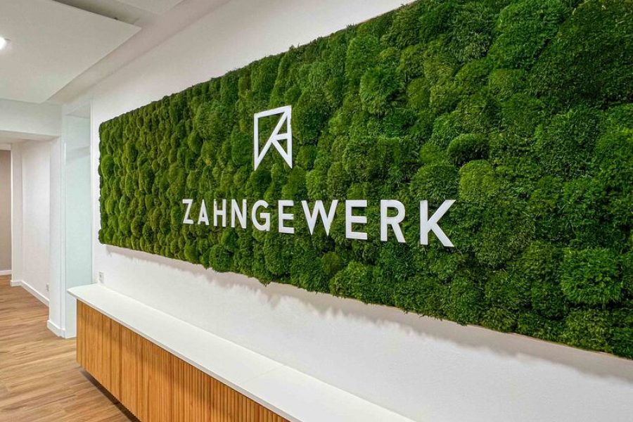 Zahngewerk Germany green wall