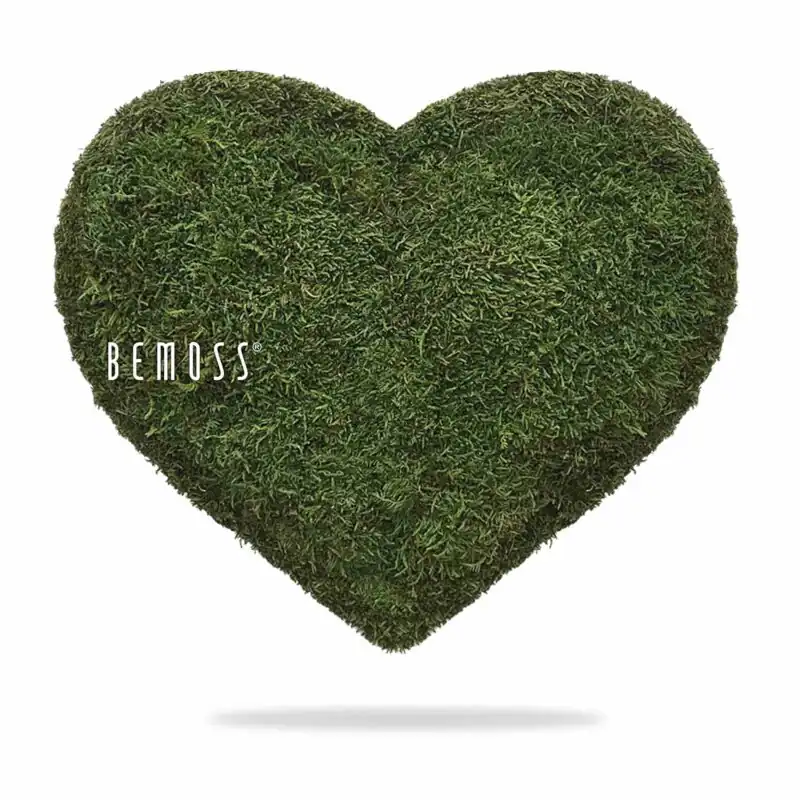 Machové SRDCE FLATMOSS Natural