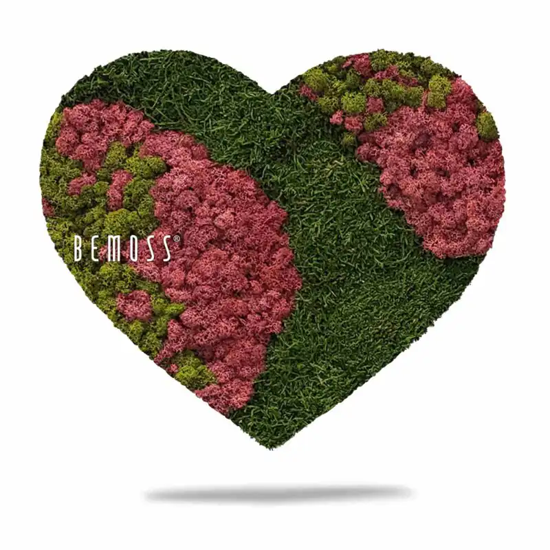 Machové SRDCE BEMOSS® ORTHO BURGUNDY