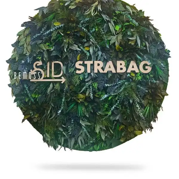 Machové logo bemoss rastliny kruh