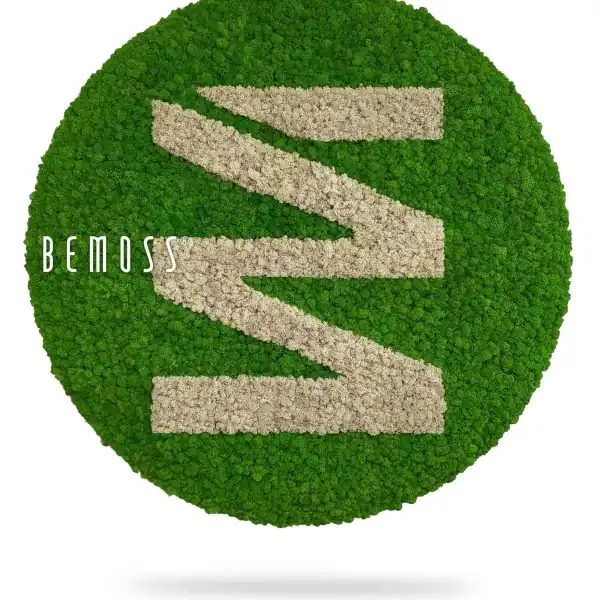 Machové logo bemoss lišajník kruh